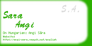 sara angi business card